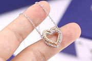 Swarovski Gold and Silver Double Heart Necklace - 3