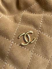 Chanel Clutch with Leather Strap Camel Suede - 3