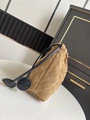 Chanel Clutch with Leather Strap Camel Suede - 2