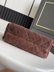 Chanel Clutch with Leather Strap Chocolate Brown Suede - 3