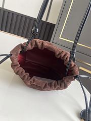 Chanel Clutch with Leather Strap Chocolate Brown Suede - 4