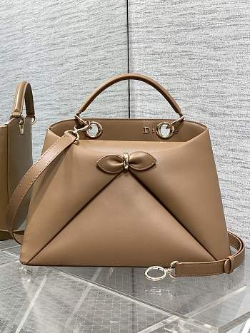 Dior Large Cigale Bag Myosotis Brown