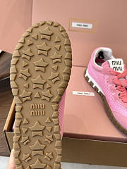 Miu Miu Mary Jane Style German Training Casual Shoes Pink - 5