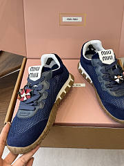 Miu Miu Mary Jane Style German Training Casual Shoes Dark Blue - 6