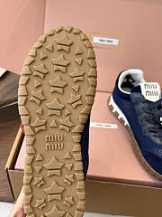 Miu Miu Mary Jane Style German Training Casual Shoes Dark Blue - 5