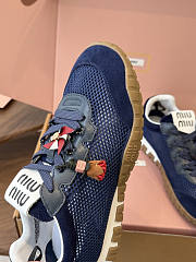 Miu Miu Mary Jane Style German Training Casual Shoes Dark Blue - 4
