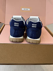 Miu Miu Mary Jane Style German Training Casual Shoes Dark Blue - 3