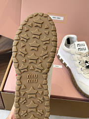 Miu Miu Mary Jane Style German Training Casual Shoes White - 5