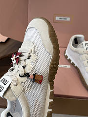 Miu Miu Mary Jane Style German Training Casual Shoes White - 3