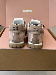 Miu Miu Mary Jane Style German Training Casual Shoes Beige - 5