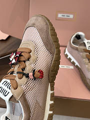 Miu Miu Mary Jane Style German Training Casual Shoes Beige - 4
