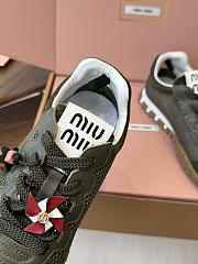 Miu Miu Mary Jane Style German Training Casual Shoes Green - 4