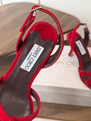 Jimmy Choo 8.5cm Elsy Suede Block-Heel Sandals Red - 2