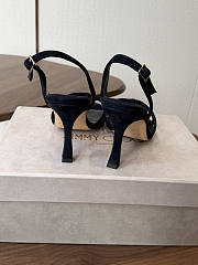 Jimmy Choo 8.5cm Elsy Suede Block-Heel Sandals Black - 2
