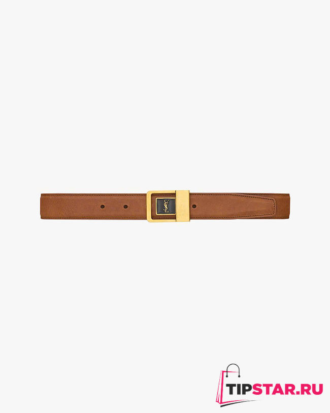 YSL | Buckle belt in leather 3cm - 1