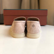 Loro Piana Summer Walk Loafers In Blush Suede - 4