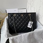 Chanel Classic CC Shopping Tote Bag In Black - 1