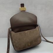 Balenciaga Clicca Shoulder Bag Medium in Muscade Suede Brown - 6