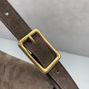 Balenciaga Clicca Shoulder Bag Medium in Muscade Suede Brown - 5