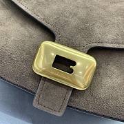 Balenciaga Clicca Shoulder Bag Medium in Muscade Suede Brown - 3