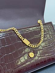 Ysl Saint Laurent Kate Chain Wallet Shiny Dark Burgundy - 4
