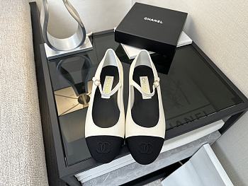 Chanel Classic Black & White Mary Jane Flats