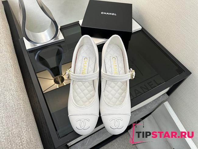 Chanel White Mary Jane Heels - 1