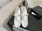 Chanel White Mary Jane Heels - 4
