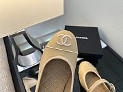 Chanel Beige Mary Jane Heels - 6