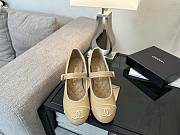 Chanel Beige Mary Jane Heels - 5