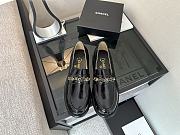 Chanel Black Pearl Chain Loafers - 1