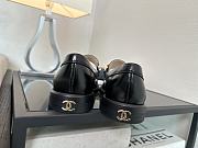 Chanel Black Pearl Chain Loafers - 6