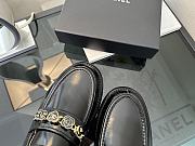 Chanel Black Pearl Chain Loafers - 5
