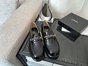 Chanel Black Pearl Chain Loafers - 3