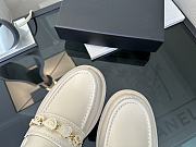 Chanel Ivory Pearl Chain Loafers - 5