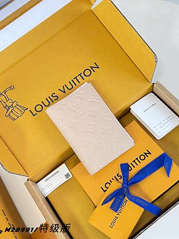 Louis Vuitton Passport Cover Monogram Empreinte Leather Beige