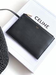 Celine Medium Louise Bucket In Raffia And Calfskin In Black - 6