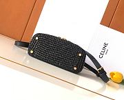 Celine Teen Nino Bag In Raffia And Calfskin Black - 4