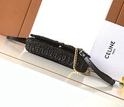 Celine Multipochette In Raffia Bag In Black - 6