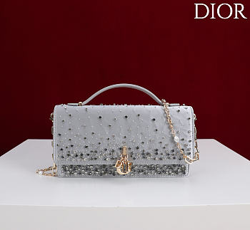 Dior Faux Pearl My Dior Mini Lighr Gray