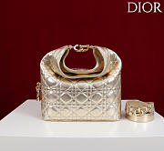Dior De Sol Hobo Bag Leather Metallic Gold-Tone - 1
