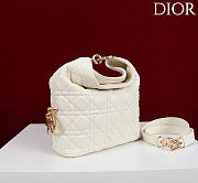 Dior De Sol Hobo Bag Leather White - 5