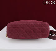 Dior De Sol Hobo Bag Suede Burgundy - 4