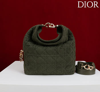 Dior De Sol Hobo Bag Suede Green