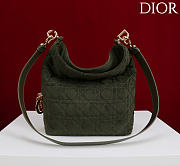 Dior De Sol Hobo Bag Suede Green - 6
