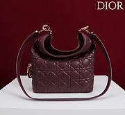 Dior De Sol Hobo Bag Leather Burgundy - 6