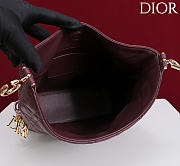 Dior De Sol Hobo Bag Leather Burgundy - 3