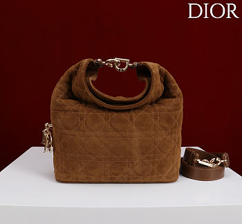 Dior De Sol Hobo Bag Suede Brown