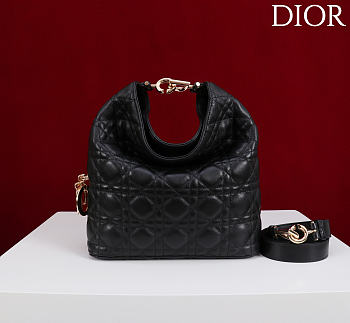 Dior De Sol Hobo Bag Leather Black