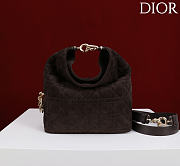 Dior De Sol Hobo Bag Suede Dark Chocolate Brown - 1